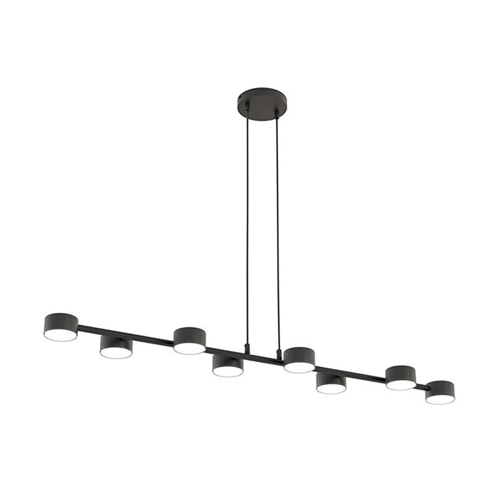 Lampadario Minimal Afrodite Acciaio Nero 8 Luci Gx53 Ip20