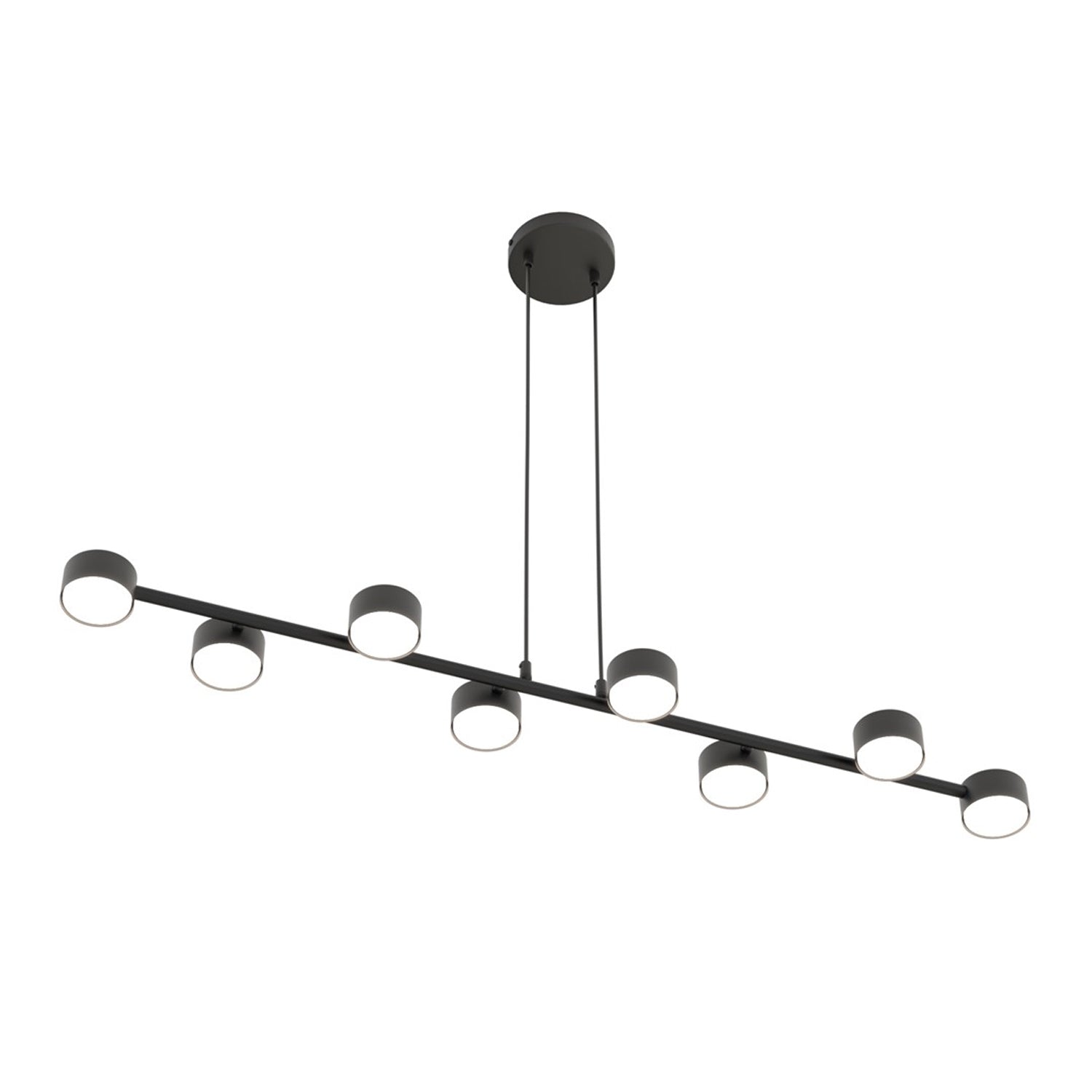 Lampadario Minimal Afrodite Acciaio Nero 8 Luci Gx53 Ip20