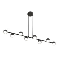 Lampadario Minimal Afrodite Acciaio Nero 8 Luci Gx53 Ip20