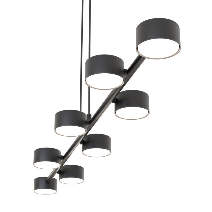 Lampadario Minimal Afrodite Acciaio Nero 8 Luci Gx53 Ip20