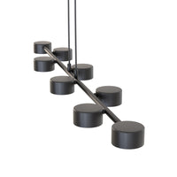 Lampadario Minimal Afrodite Acciaio Nero 8 Luci Gx53 Ip20