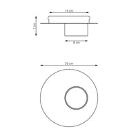 Plafoniera Minimal Persefone Acciaio Nero 1 Luce Gx53 Ip20
