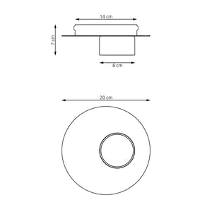 Plafoniera Minimal Persefone Acciaio Nero 1 Luce Gx53 Ip20