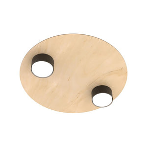 Plafoniera Minimal Persefone Acciaio Nero 2 Luci Gx53 Ip20