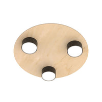 Plafoniera Minimal Persefone Acciaio Nero 3 Luci Gx53 Ip20