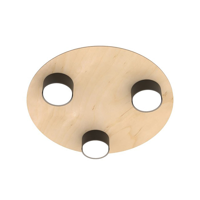 Plafoniera Minimal Persefone Acciaio Nero 3 Luci Gx53 Ip20