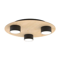 Plafoniera Minimal Persefone Acciaio Nero 3 Luci Gx53 Ip20