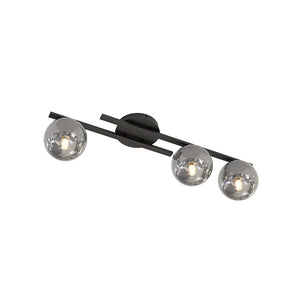 Plafoniera Moderna Nettuno Acciaio Nero 3 Luci E14 Ip20