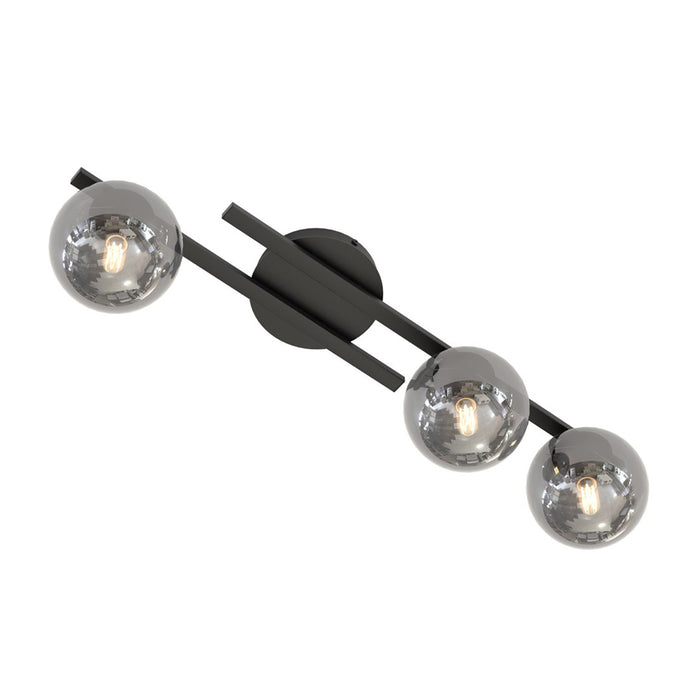 Plafoniera Moderna Nettuno Acciaio Nero 3 Luci E14 Ip20