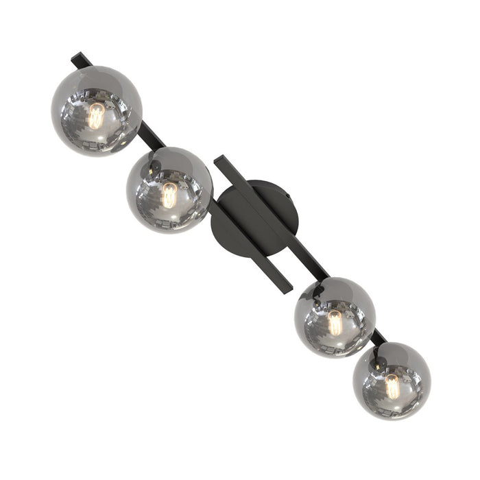 Plafoniera Moderna Nettuno Acciaio Nero 4 Luci E14 Ip20