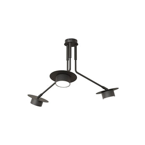 Plafoniera Minimal Cerere Acciaio Nero 3 Luci Gx53 Ip20