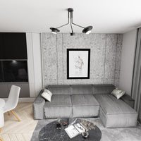 Plafoniera Minimal Cerere Acciaio Nero 3 Luci Gx53 Ip20