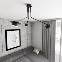 Plafoniera Minimal Cerere Acciaio Nero 3 Luci Gx53 Ip20