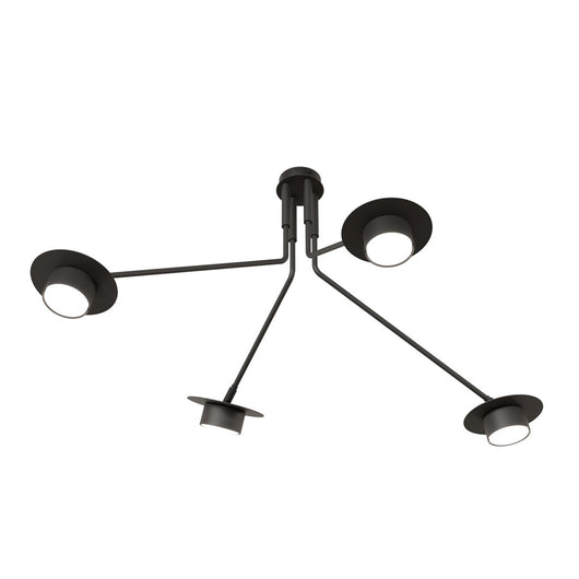 Plafoniera Minimal Cerere Acciaio Nero 4 Luci Gx53 Ip20