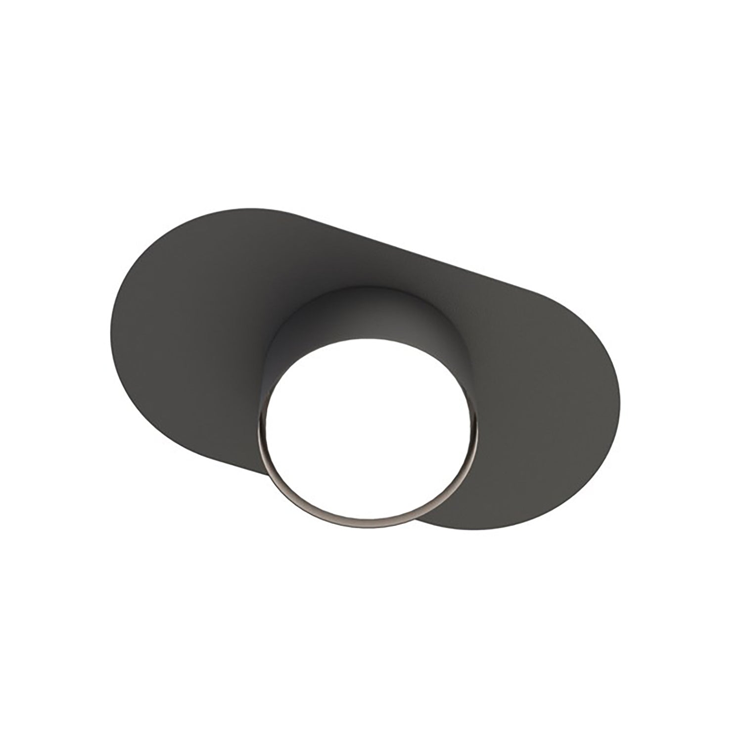 Plafoniera Minimal Marte Acciaio Nero 1 Luce Gx53 Ip20