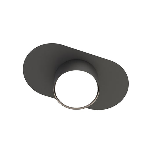 Plafoniera Minimal Marte Acciaio Nero 1 Luce Gx53 Ip20