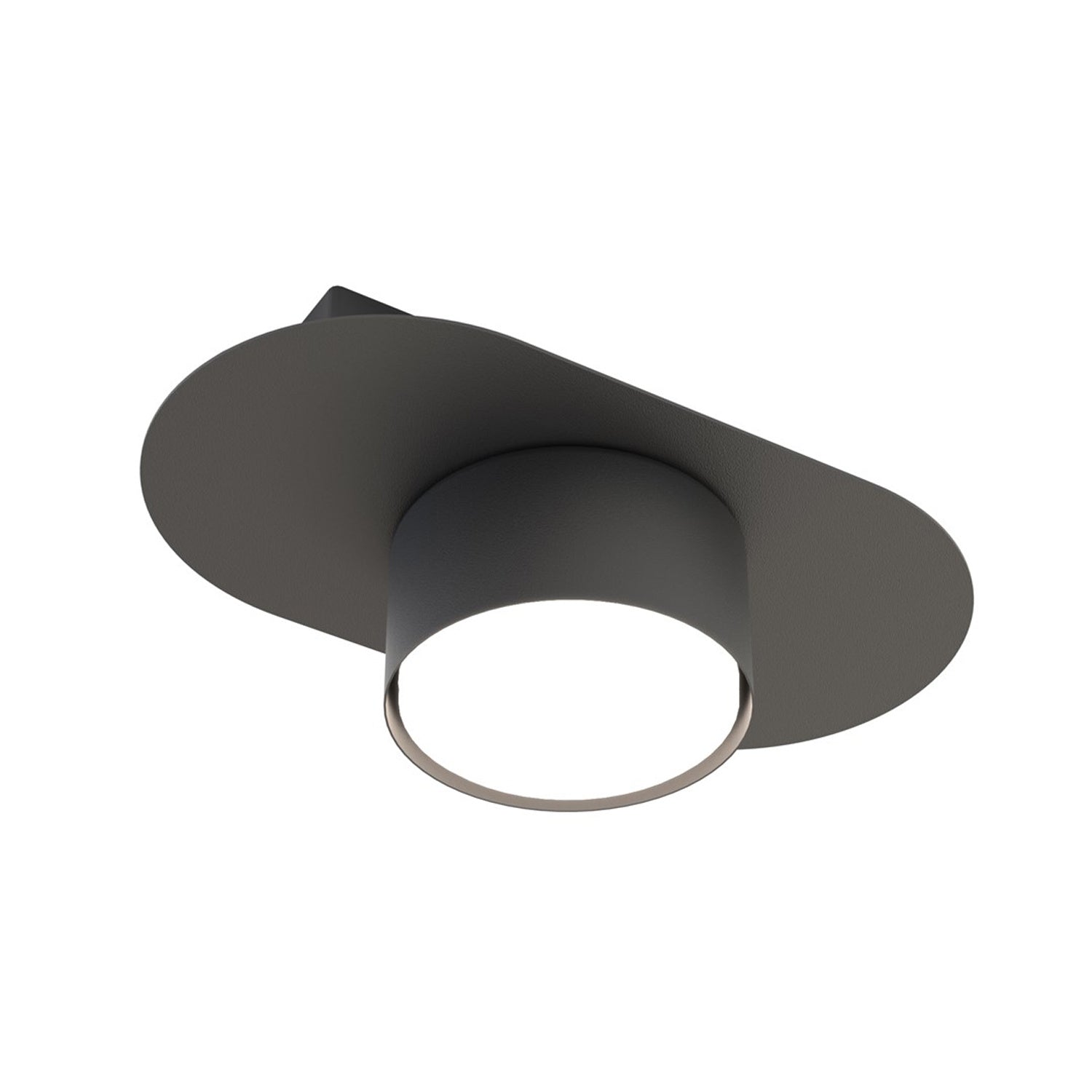 Plafoniera Minimal Marte Acciaio Nero 1 Luce Gx53 Ip20