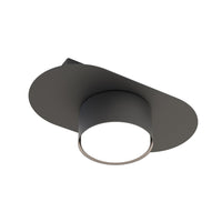 Plafoniera Minimal Marte Acciaio Nero 1 Luce Gx53 Ip20