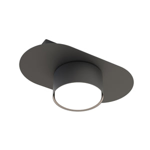 Plafoniera Minimal Marte Acciaio Nero 1 Luce Gx53 Ip20