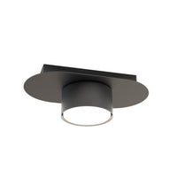 Plafoniera Minimal Marte Acciaio Nero 1 Luce Gx53 Ip20
