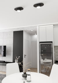 Plafoniera Minimal Marte Acciaio Nero 1 Luce Gx53 Ip20