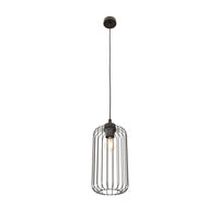 Sospensione Minimal Industrial Minerva 1 Luce Nera