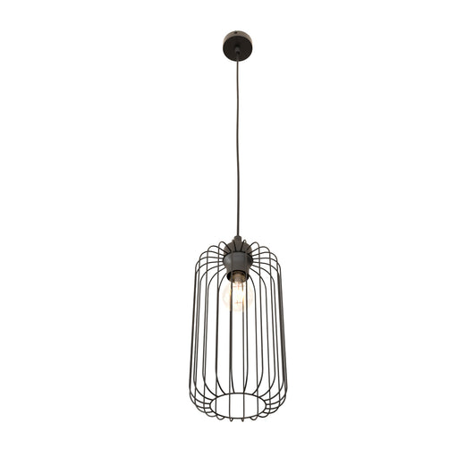 Sospensione Minimal Industrial Minerva 1 Luce Nera
