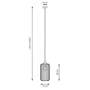 Sospensione Minimal Industrial Minerva 1 Luce Nera E Oro