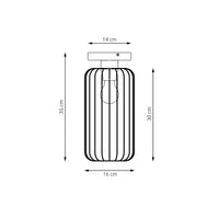 Plafonriera Minimal Industrial Vulcano 1 Luce Nera E Oro