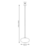 Sospensione 1 Luce Iris In Acciaio Nero Paralume Plissettato Fumè