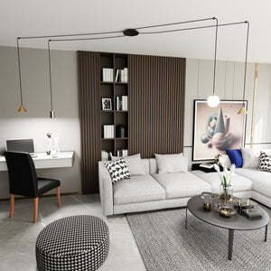 Sospensione Moderna Decentrata Frigg 4 Luci Oro