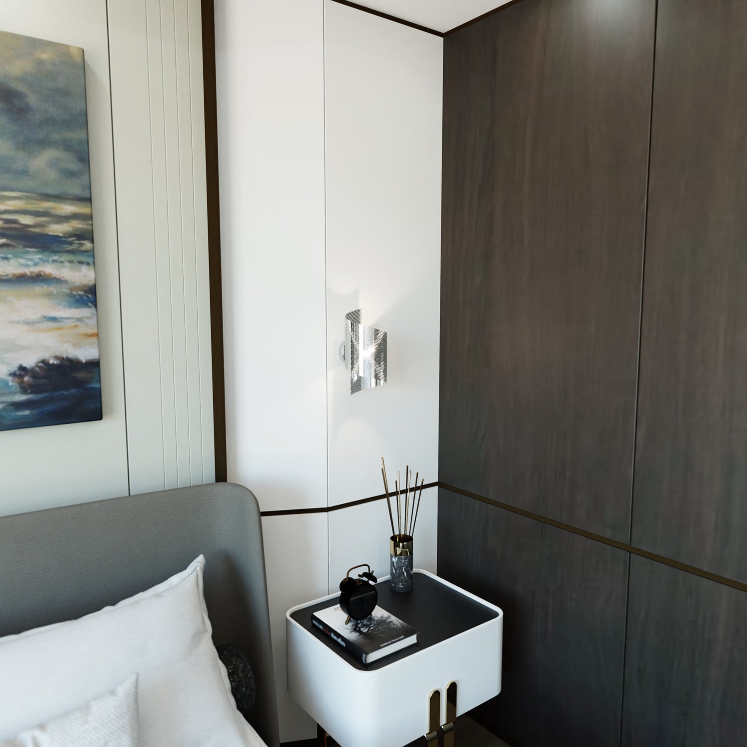 Applique Moderna Baldr 1 Luce Cromo