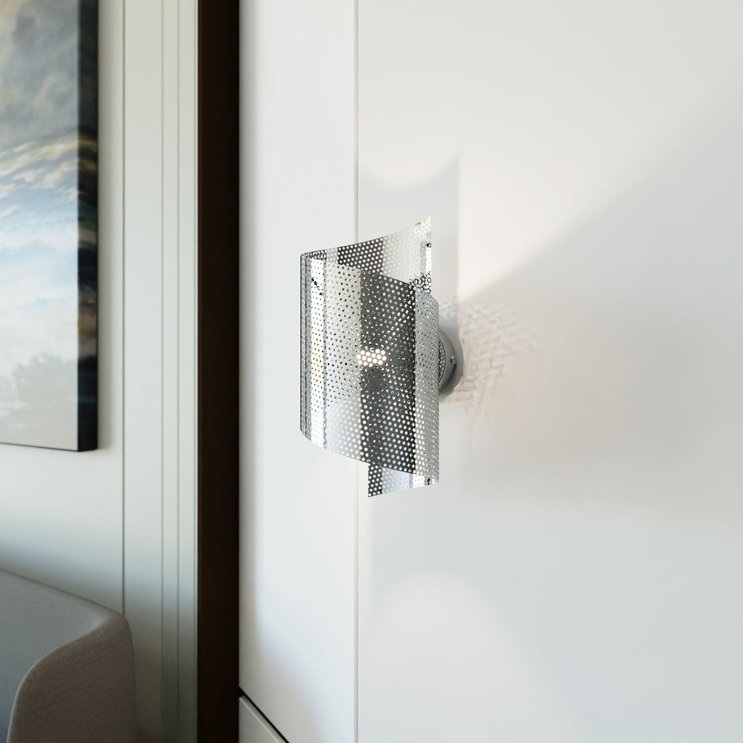 Applique Moderna Baldr 1 Luce Cromo