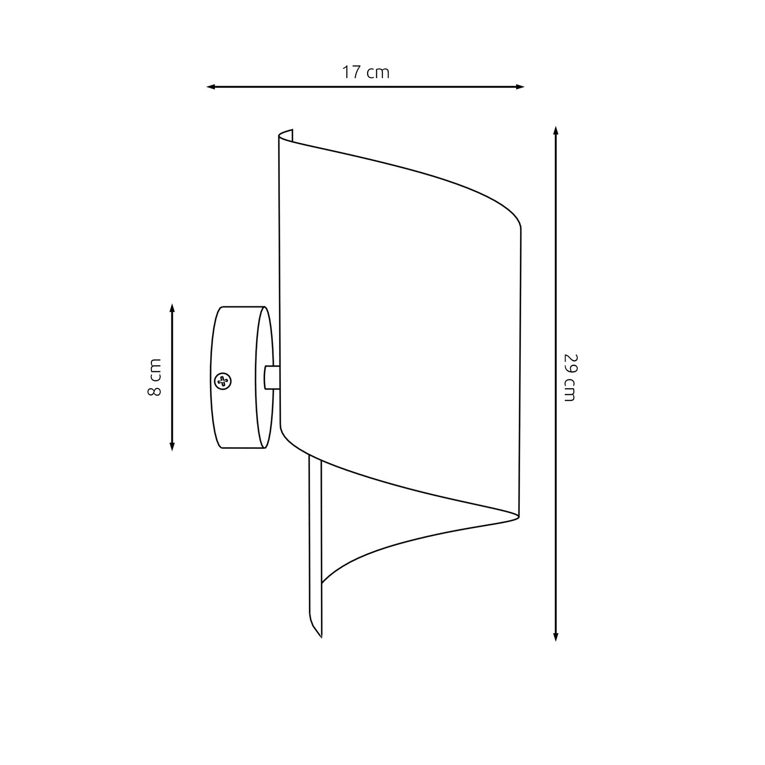 Applique Moderna Baldr 1 Luce Cromo
