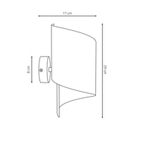 Applique Moderna Baldr 1 Luce Bianca