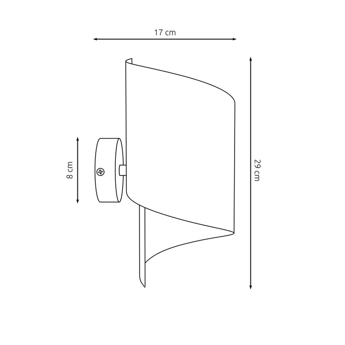 Applique Moderna Baldr 1 Luce Bianca