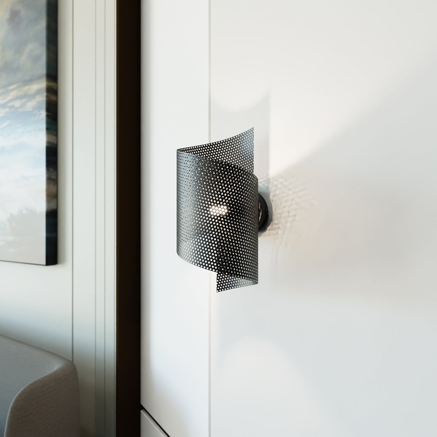 Applique Moderna Baldr 1 Luce Nera