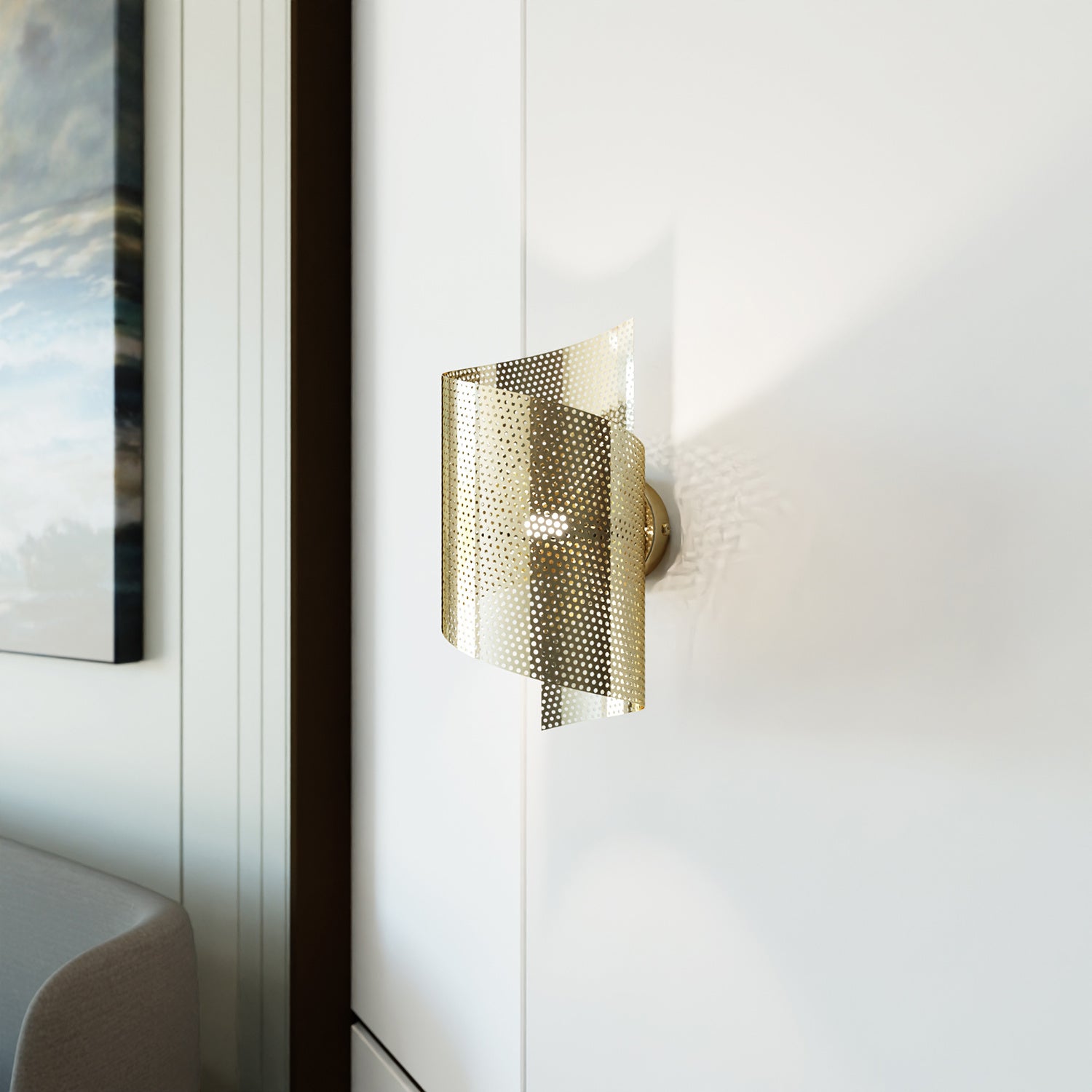 Applique Moderna Baldr 1 Luce Oro