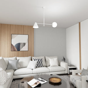 Plafoniera Moderna Industrial Njord 2 Luci Bianco