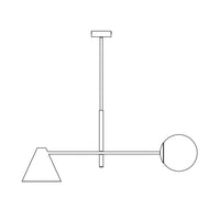 Plafoniera Moderna Industrial Njord 2 Luci Bianco