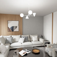 Plafoniera Moderna Industrial Njord 4 Luci Bianco