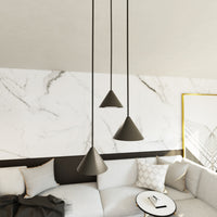 Sospensione Contemporanea Skadi 3 Luci Tonda Nera