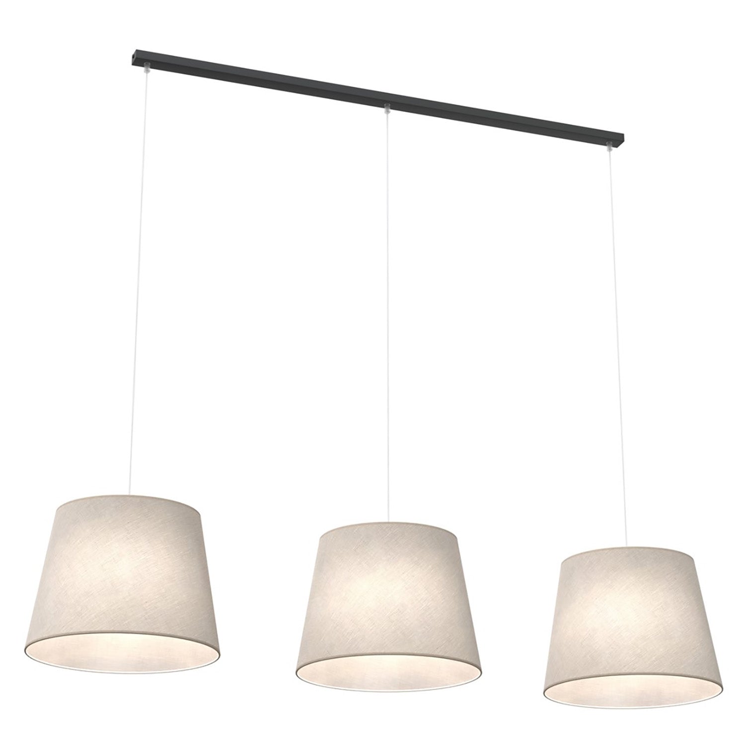 Lampadario A 4 Luci Osiride Con Paralumi In Tessuto Beige