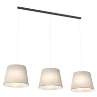 Lampadario A 4 Luci Osiride Con Paralumi In Tessuto Beige