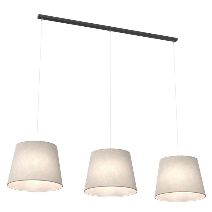 Lampadario A 4 Luci Osiride Con Paralumi In Tessuto Beige