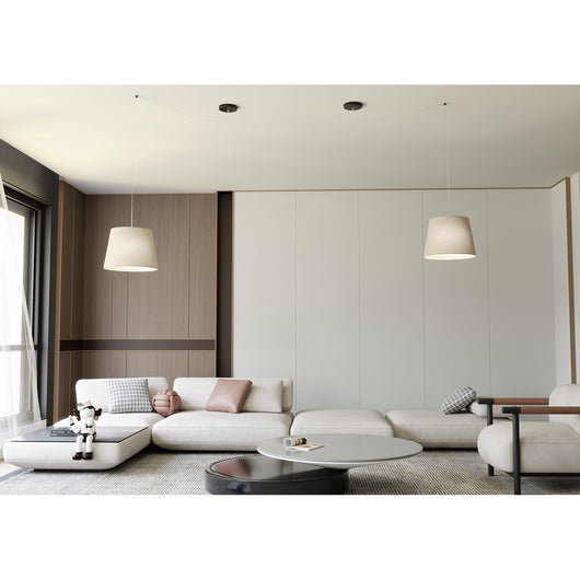 Sospensione 1 Luce Iside Con Paralume Beige