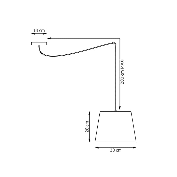 Sospensione 1 Luce Iside Con Paralume Beige
