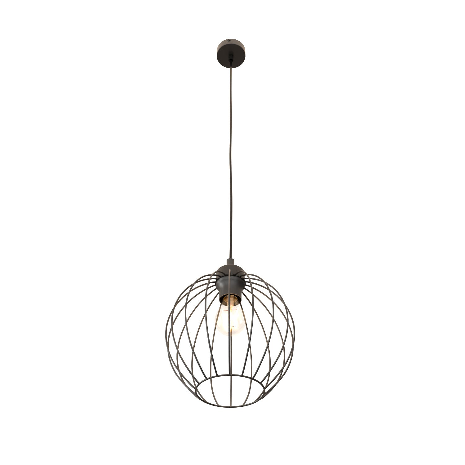 Sospensione Minimal Industrial Hathor 1 Luce Nera