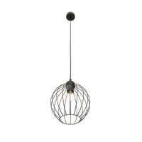 Sospensione Minimal Industrial Hathor 1 Luce Nera