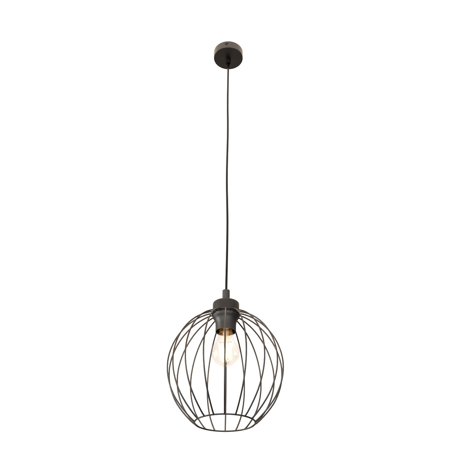 Sospensione Minimal Industrial Hathor 1 Luce Nera